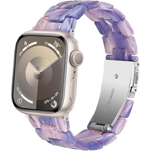 Bracelet Compatible Avec Iwatch 42 Mm, 44 Mm, 45 Mm, 49 Mm, Bracelet De Rechange En Résine Colorée Pour Apple Watch Series 8/Ultra/7/Se/6/5/4/3 Pour Homme Et Femme, Violet Rose[Dai6283724]