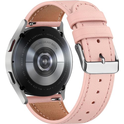 Cuir Bracelet Compatible Avec Samsung Galaxy Watch 6 5 4 40mm 44mm/6 Classic 43mm 47mm/5 Pro 45mm/4 Classic 42mm 46mm/3 41mm/Active 2 Femme Homme,20mm Bracelet Remplacement Cuir (R[Dai6283635]