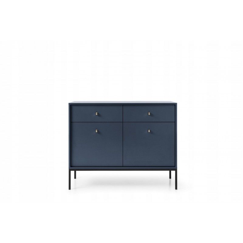 Commode Rangement Mono 84x104x39cm (Hxlxp) Bleu Design Moderne De Haute Qualité