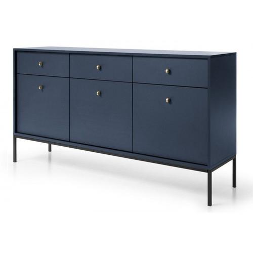 Commode Rangement Mono 84x154x39cm (Hxlxp) Bleu Design Moderne De Haute Qualité