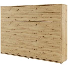 Lenart Armoire Lit Escamotable Horizontal 140x200 Cm Chêne Artisan Lit Rabattable Lit Mural"Consus"