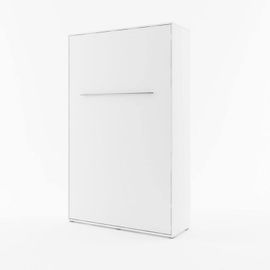 Lenart Armoire Lit Escamotable Vertical 140x200 Cm Blanc Mat Lit Rabattable Lit Mural Consus Pro