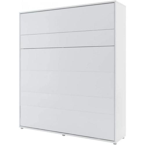 Lenart Armoire Lit Escamotable Vertical 180x200 Cm Blanc Mat Lit Rabattable Lit Mural"Consus"