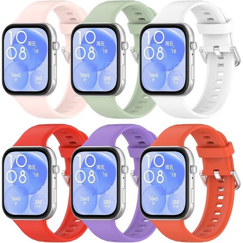 6 Pièces Bracelet Pour Huawei Watch Fit 4/Fit 4 Pro/Fit 3,Bracelet Fitness Bande De Remplacement En Silicone Strap Extensible Compatible Avec Huawei Watch Fit 4/Fit 4 Pro/Fit 3[Dai6281192]