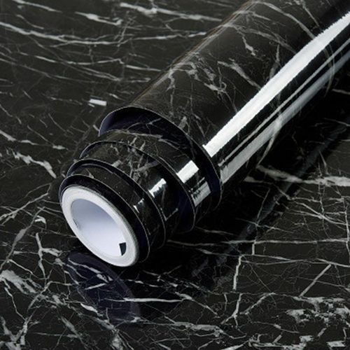 Marbre Motif Resistant A L'Eau Etanche A L'Humidite Amovible Auto-Adhesif Fond D'Ecran Peel & Memory Stick Pvc Stickers Muraux Pour Salon Salle De Bain Cuisine, 3 M, 5 - 3 M, 5