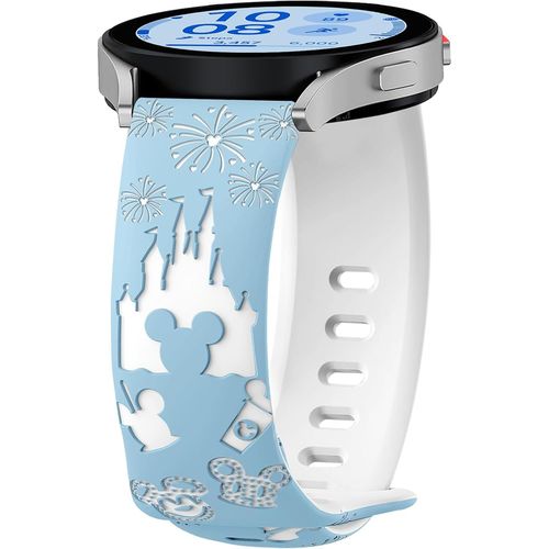 Bracelet 20mm Compatible Avec Samsung Galaxy Watch Fe/7/6/5/6 Classic/5 Pro - Sangles Sport En Silicone Pour Montres 40mm 44mm 43mm 47mm 45mm - Bleu+Blanc[Dai6281928]