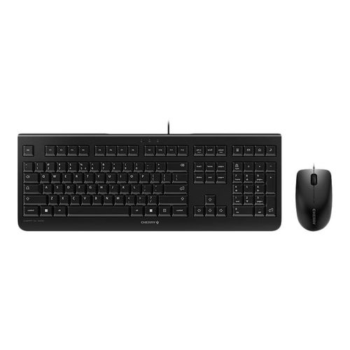 CHERRY DC 2000 - Ensemble clavier et souris - USB - US - commutateur : CHERRY LPK - noir