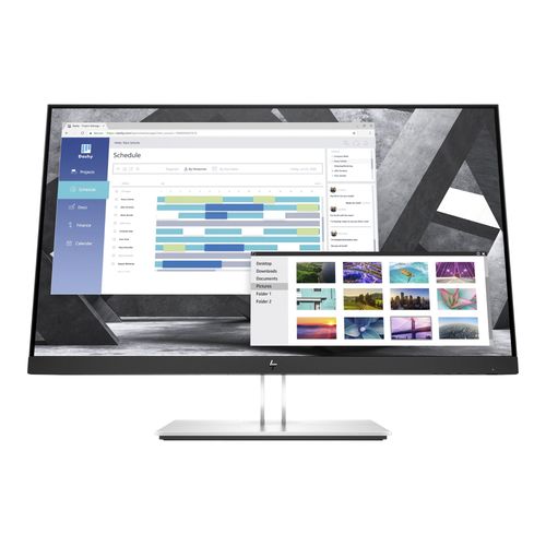 HP E27q G4 - Écran LED - 27" - 2560 x 1440 QHD @ 60 Hz - IPS - 250 cd/m² - 1000:1 - 5 ms - HDMI, VGA, DisplayPort - noir - pour HP 250 G9; Elite 600 G9, 800 G9; EliteBook 830 G6; Pro 260 G9, 290...