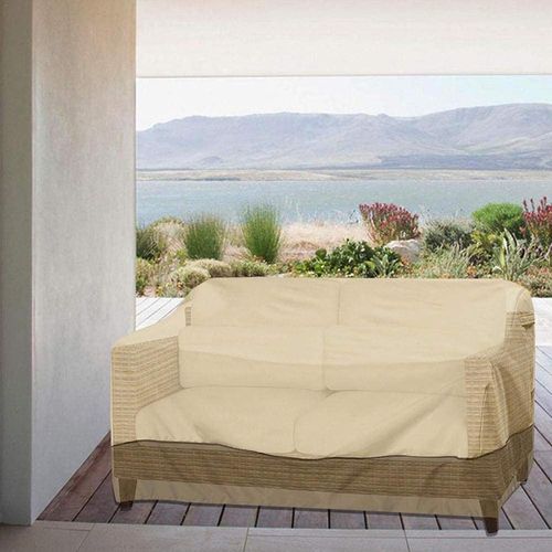 Housse De Canapé Extérieure 3 Places Imperméable Coupe-Vent Anti-Poussière Housse De Canapé De Jardin 193*83*84cm Couleur Mika