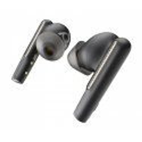 Poly Voyager Free 60 - Écouteurs sans fil avec micro - intra-auriculaire - Bluetooth - Suppresseur de bruit actif - noir de charbon - Certifié pour Microsoft Teams