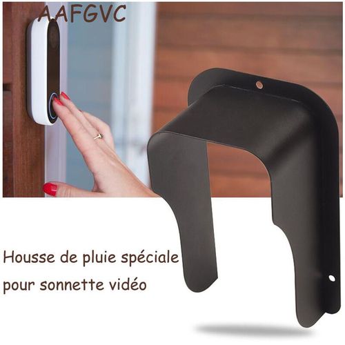Protection et fixation pour interphone, visiophone et sonnette, Couvercle Métallique étanche pour Caméra Vidéo, Sonnette, Serrure De Porte, Bouton De Portes D'Accès, Protège L'Appare