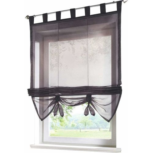Roman Shade Loop Rideaux Cuisine Stores Romains Sheer Blind Loop Rideaux Moderne Voile Gris Lxh 80x155cm Lot De 1
