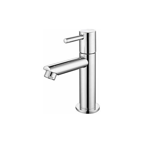 Robinet de Lavabo Eau Froide Uniquement Robinet Salle Bain Gris en Cuivre Durable,Robinetterie Lave Mains pour Nettoyer ou Remplacer