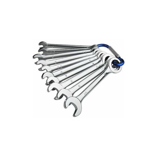 Mini-clés plates, Trousse/jeu de 10 clés mixtes fourche en Chrome Vanadium 4-11 mm MNBS-01
