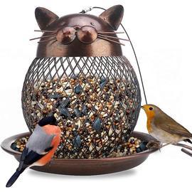 Mangeoire à oiseaux moderne à l'épreuve des écureuils avec graines