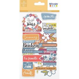 39 Chipboards Autocollants Artemio Couleurs Nature