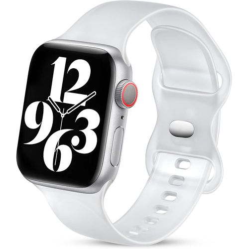 Compatible Avec Apple Watch Bracelet 42mm 44mm 45mm 49mm Pour Femmes Hommes, Sport Bracelets En Silicone Compatible Avec Iwatch Se Series 8 7 6 5 4 3 2 1, 42mm/44mm/45mm/49mm, Tran[Dai6282723]