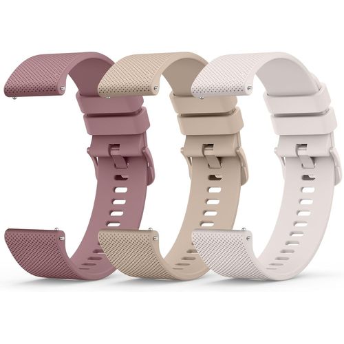 3 Pièces 20mm 22mm Bracelet De Montre En Silicone, Souple Bracelet De Replacement En Dégagement Rapide Avec Boucle En Même Couleur Homme Femme 20mm 22mm[Dai6280006]