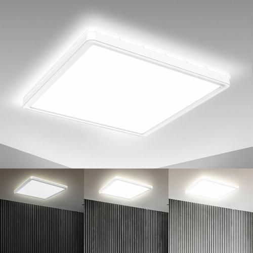 Panel Led Ultra Plat, 18w, 2400lm, Lumière Blanche Neutre 4000k, Éclairage Plafond, Lumière Indirecte, Fonction Mémoire, Plafonnier Led Pour Bureau, Couloir, Salon, Carré 293x293mm