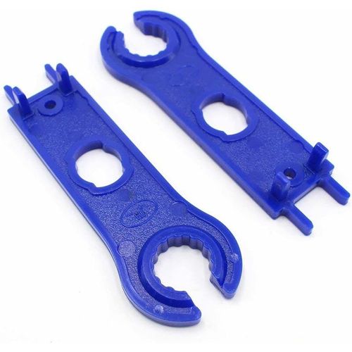 Clés à fourche Solar Solar pour câble de panneau solaire Système de câblage PV et ensemble de connecteurs longueur 11,9 cm Bleue 2PCS,