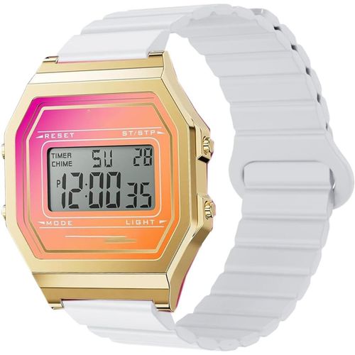 Bracelet Compatible Avec Ice Digit Retro Sunset Smart Watch,18mm Magnétique Silicone Sport Bracelet Magnétique Fort Bracelet Compatible Avec Ice Digit Retro Sunset Smartwatch[Dai6282574]