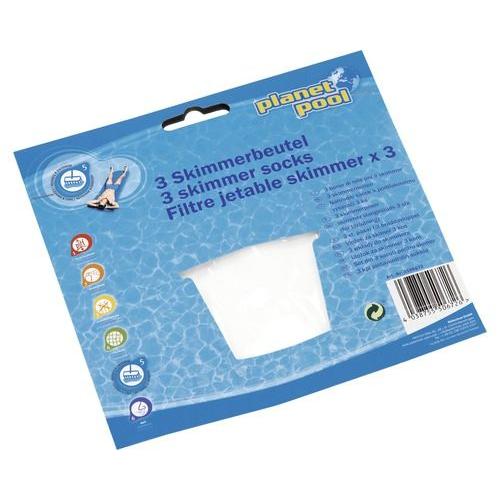 Sac filtrant jetable AQUALUX pour panier skimmer x 3 - 2510672PP