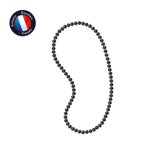 Perlinea - Sautoir - Perle De Culture D'eau Douce - Barroque 8-9 Mm Black Tahiti - Bijoux Femme