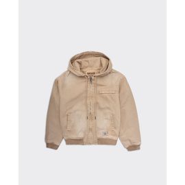 Giacca Con Cappuccio Canvas Worker Marrone