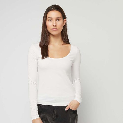 Urban Classics Ladies Wide Neck Longsleeve Femme T-Shirts À Manches Longues Blanc Taille S Vêtements