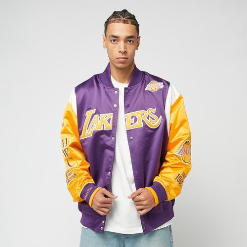 Mitchell & Ness Nba Team Origins Satin Jacket Vintage Logo La Lakers Homme Vestes Universitaires Pourpre Taille M Vêtements