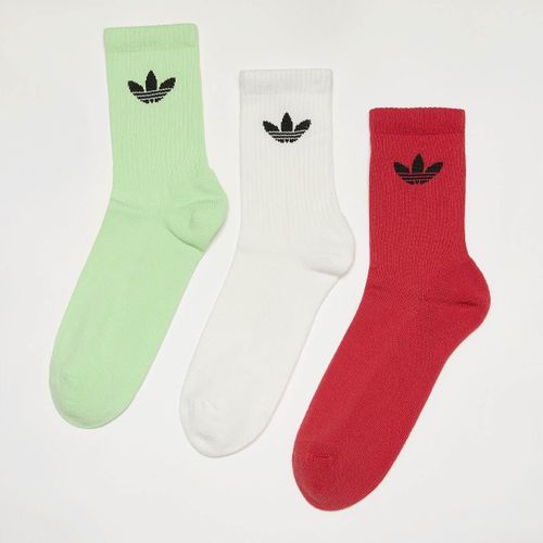 Adidas Originals 3 Pack - Trefoil Cushion Crew Socken Unisex Chaussettes Multicolore Taille 40-42 Vêtements