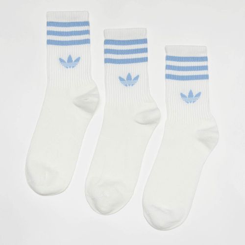 Adidas Originals 3 Pack - Adicolor Crew Socken Unisex Chaussettes Blanc Taille 43-45 Vêtements