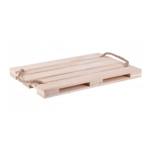 Plateau En Bois - Mini Palette - 28 X 38 Cm 3 Cm Beige