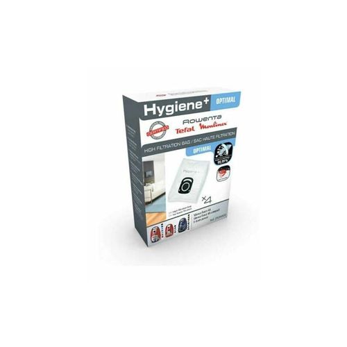 Boite de 4 sacs haute filtration Hygiène optimal (ZR200520) pour Aspirateur 255400 ROWENTA, MOULINEX