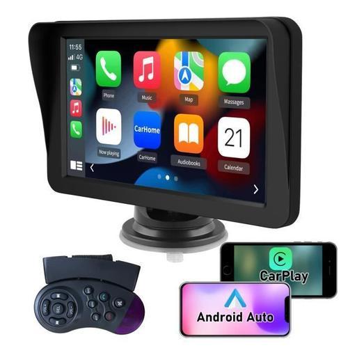 Awesafe Gps Voiture Carplay Sans Fil, Android Auto Sans Fil,Airplay, Avec 7 Pouces Hd Écran Tactile, Phonelink Télécommande