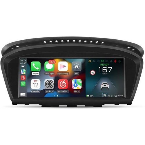 Awesafe Autoradio Android 12 4go+64go Pour Bmw Série 5,E60 E61 E63 E64,Série 3 E90 E91 E92 Avec 8.8''carplay Android Auto/Wifi