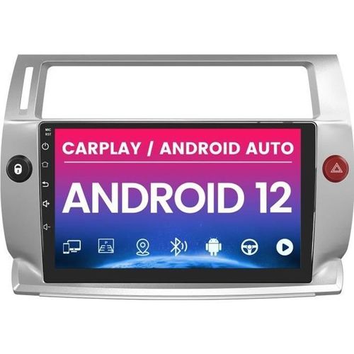 Awesafe Autoradio Android 12 Pour Citroen C4 2004-2009 (2go + 32 Go)Avec Carplay Gps Wifi Usb Sd Bluetooth Android Auto