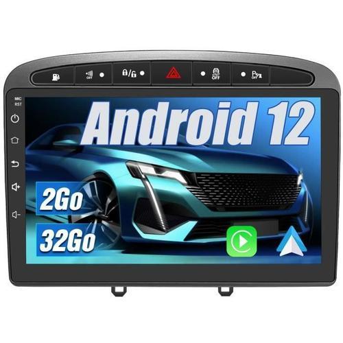 Awesafe Autoradio Android 12 Pour Peugeot 308/408(2007-2013) [2go+32go]9 Pouces Écran Tactile Avec Gps Carplay Androidauto Wifi-Gris