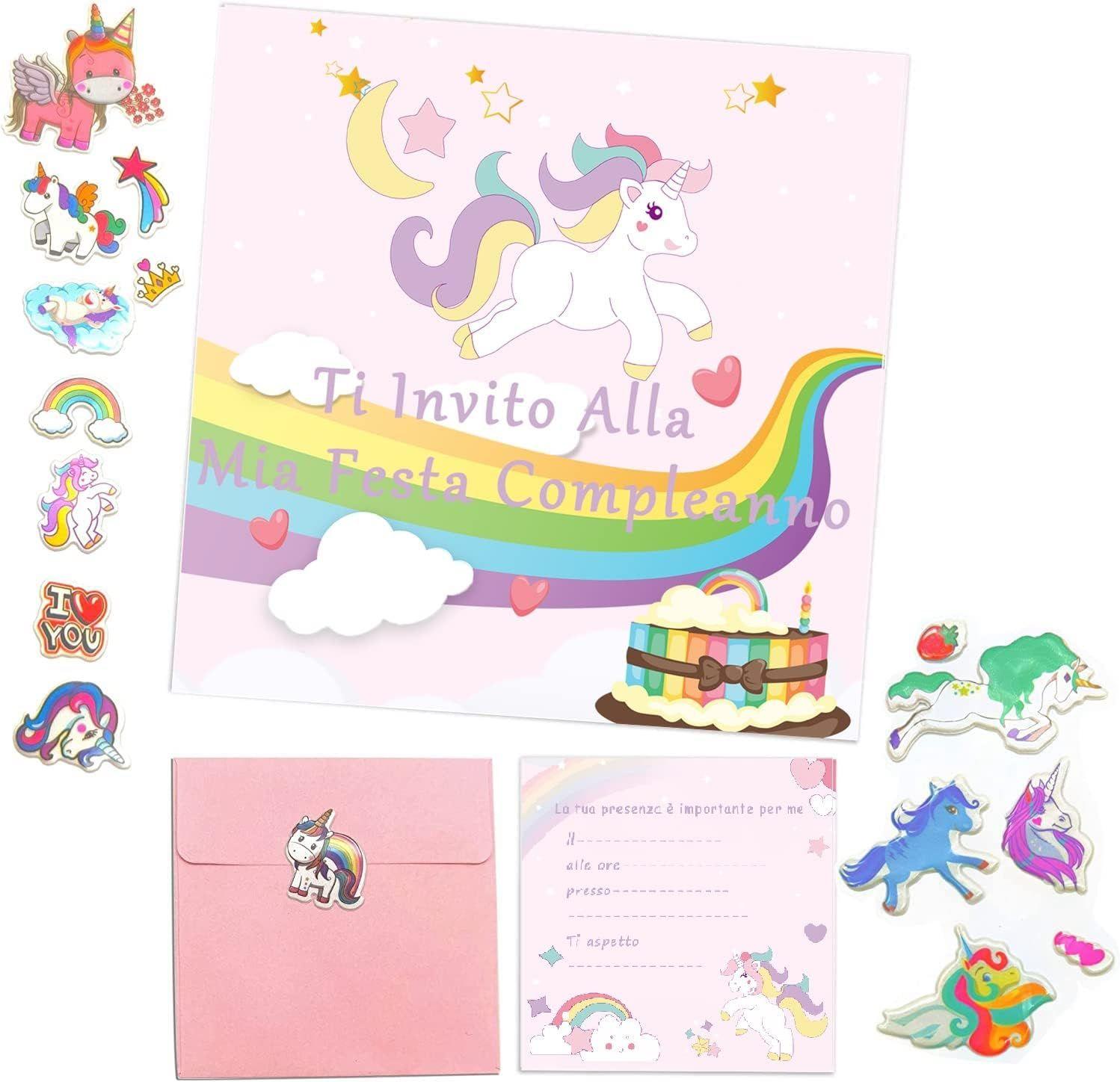 Cartes d'invitation pour Enfants, Lilo Stitch d'invitations d'anniversaire  pour Enfants, Set de Cartes d'invitation de Fête, Fournitures de Fête