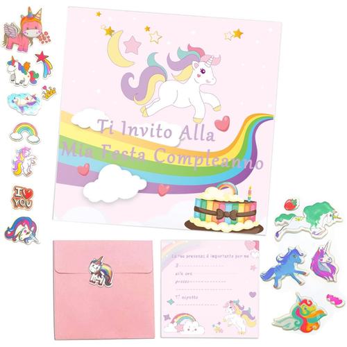 12 pièces Cartes d'invitation à l'anniversaire de Stitch - Cartes