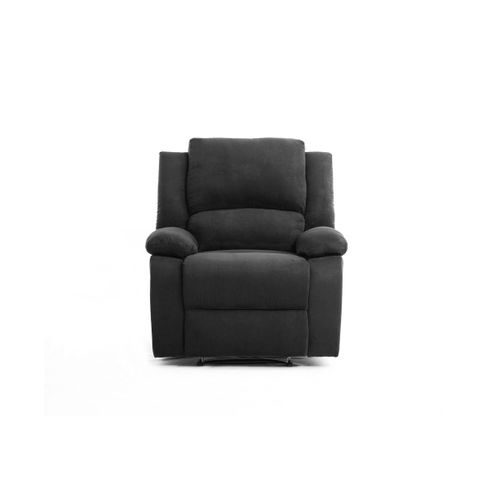 Relaxxo - Fauteuil Relaxation 1 Place Microfibre Noire Leo
