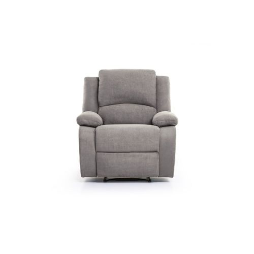 Relaxxo - Fauteuil Relaxation 1 Place Microfibre Grise Leo