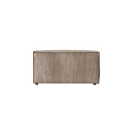 Clarisse - Pouf En Velours Côtelé - Taupe
