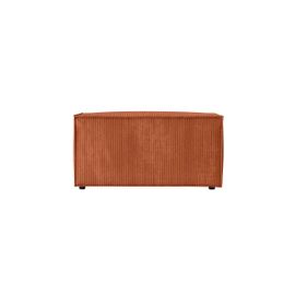 Clarisse - Pouf En Velours Côtelé - Terracotta