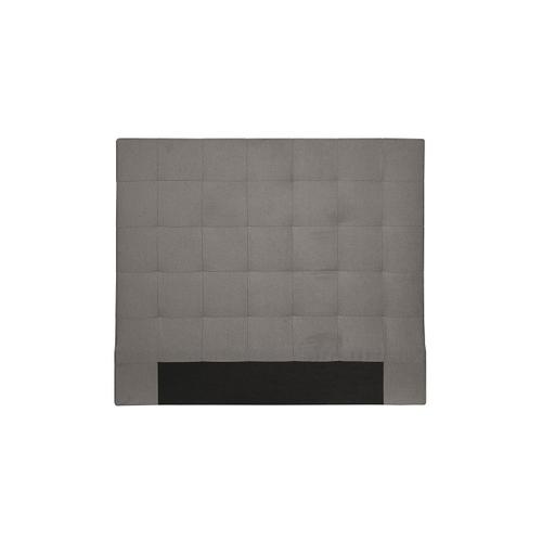 Tête De Lit Capitonnée En Tissu Megan - Gris, Largeur - 140 Cm