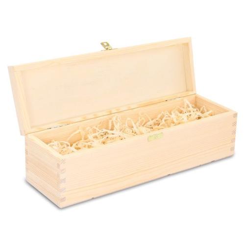 Caisse bois vin - coffret vin cadeau boite en bois a decorer caisse en bois avec couvercle - pour 1 bouteilles de vin