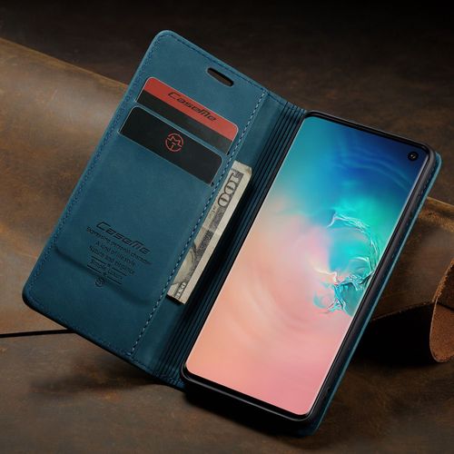Convient pour Samsung S20FE - Étui de téléphone rotatif bordeaux pour regarder des films avec doublure en daim et intercalaire pour cartes et espèces