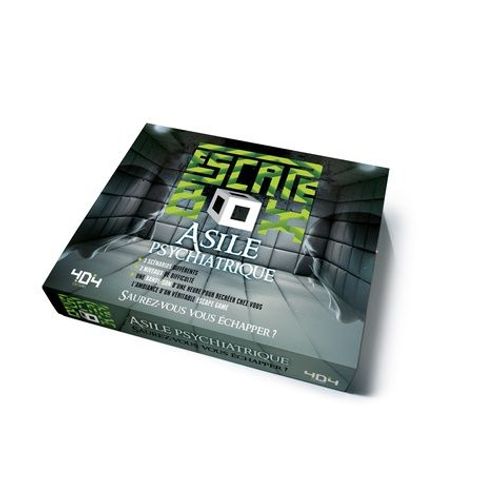 Escape Box Asile Psychiatrique - Contient : 3 Livrets, 131 Cartes, 1 Bande-Son De 60 Minutes, 1 Poster, 6 Badges