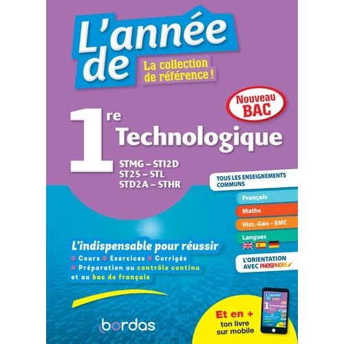 L'année De 1re Stmg, Sti2d, St2s, Stl, Std2a, Sthr