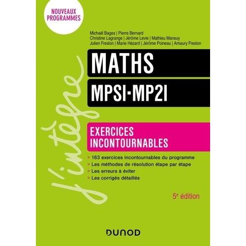 Maths Mpsi-Mp2i - Exercices Incontournables